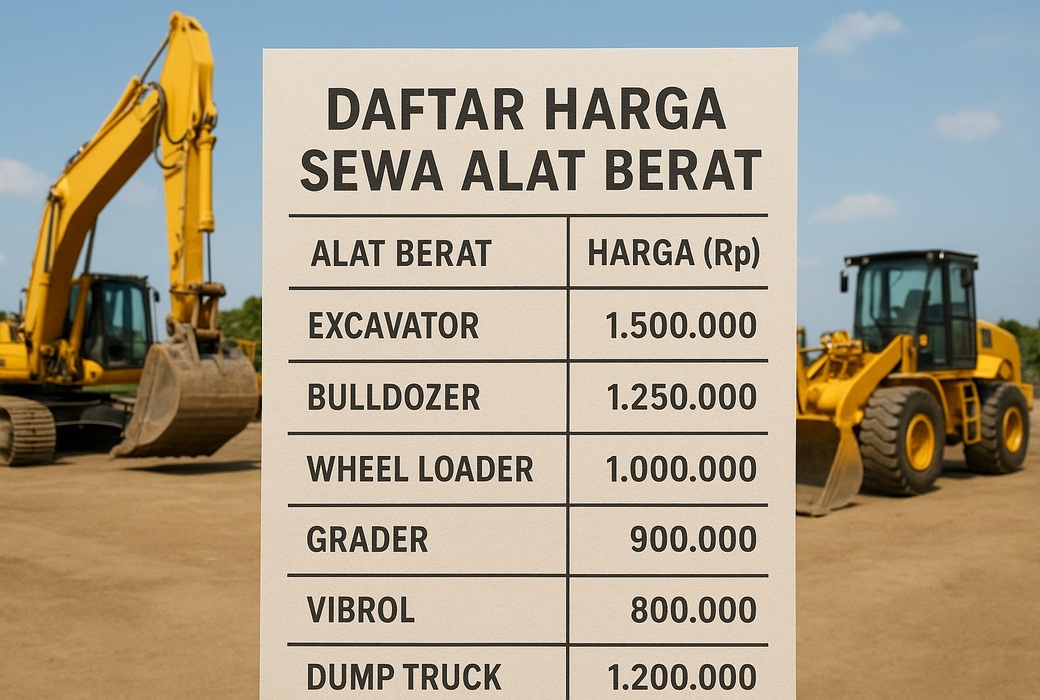 daftar harga sewa alat berat