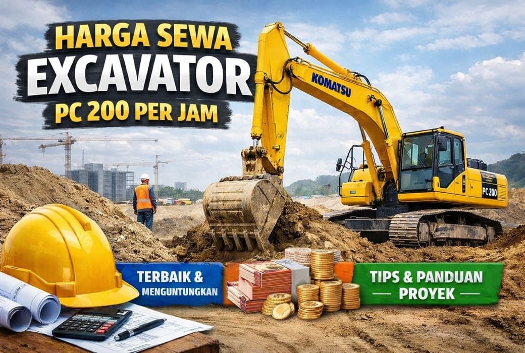 harga sewa excavator pc 200 per jam