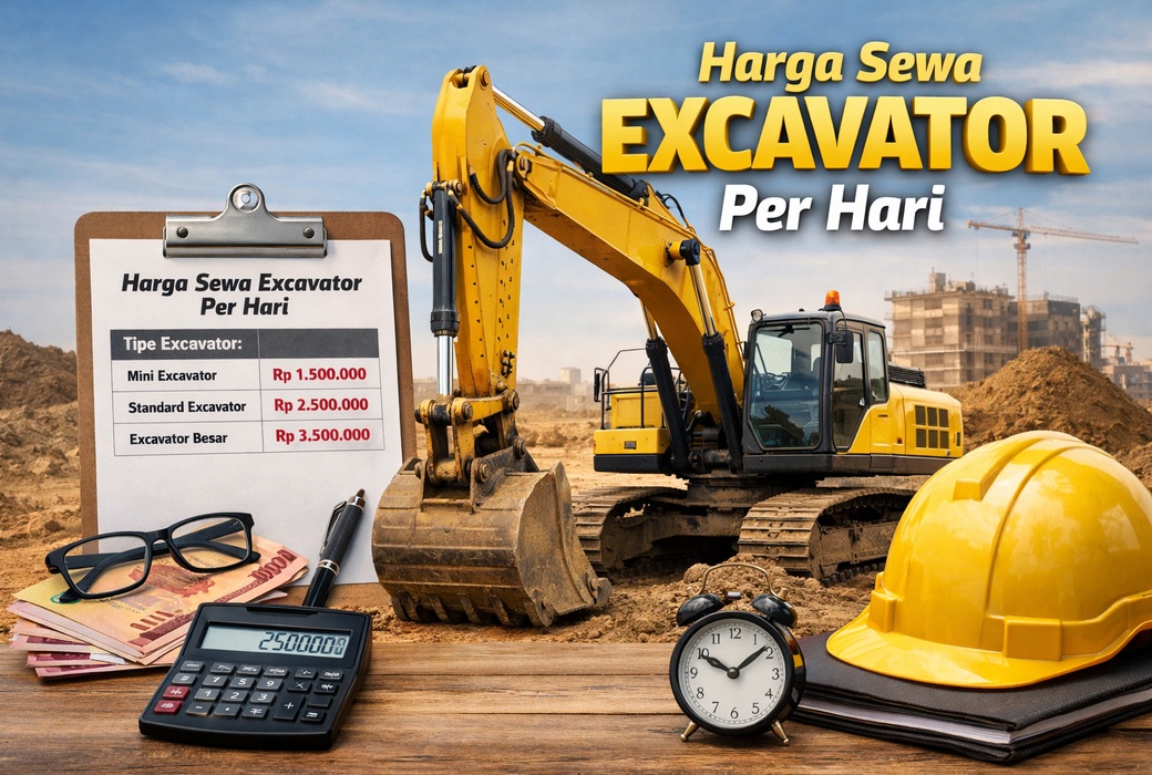 harga sewa excavator per hari