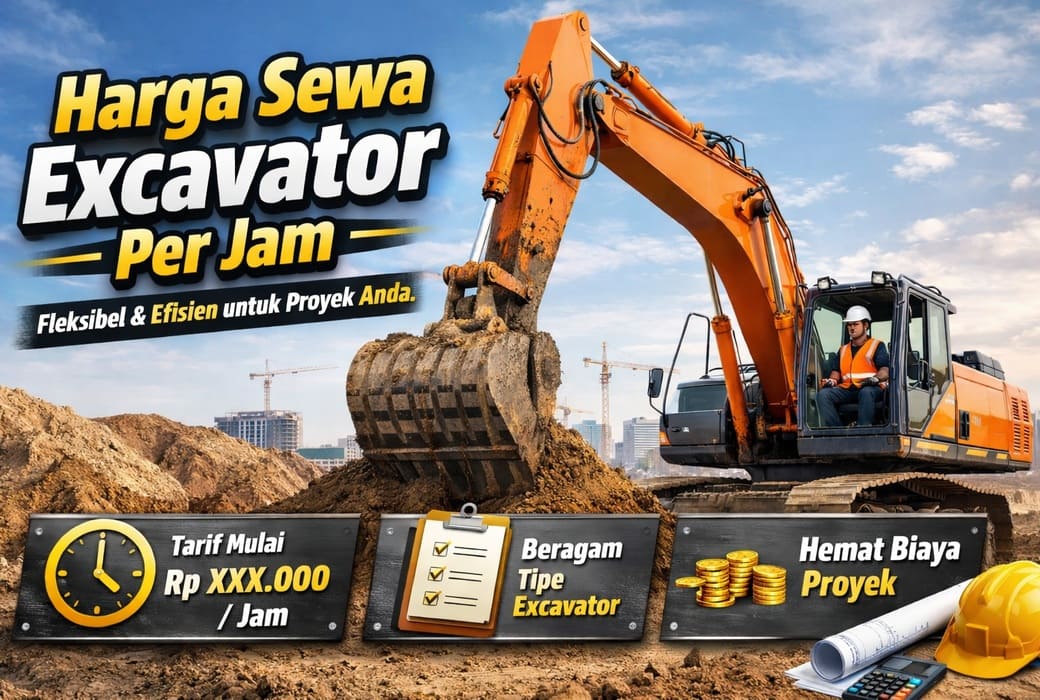 harga sewa excavator per jam