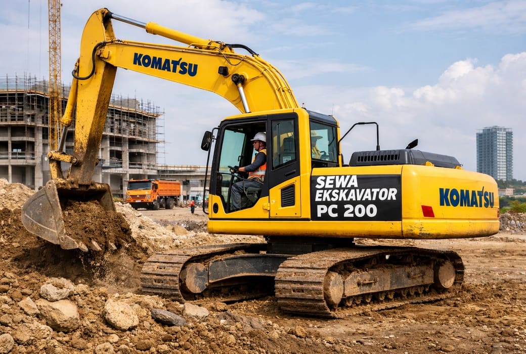sewa excavator dengan operator